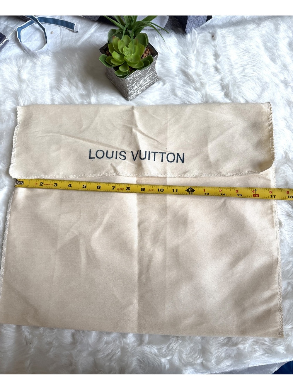 Louis Vuitton Dust Bag Beige Cotton Large Size - Picture 3 of 3